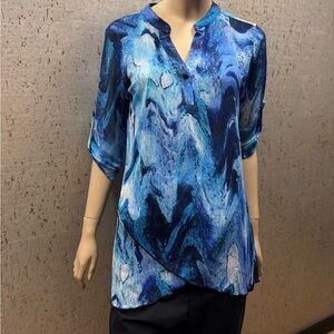 Creation Elegant Shades of blue, abstract Women's Tunic